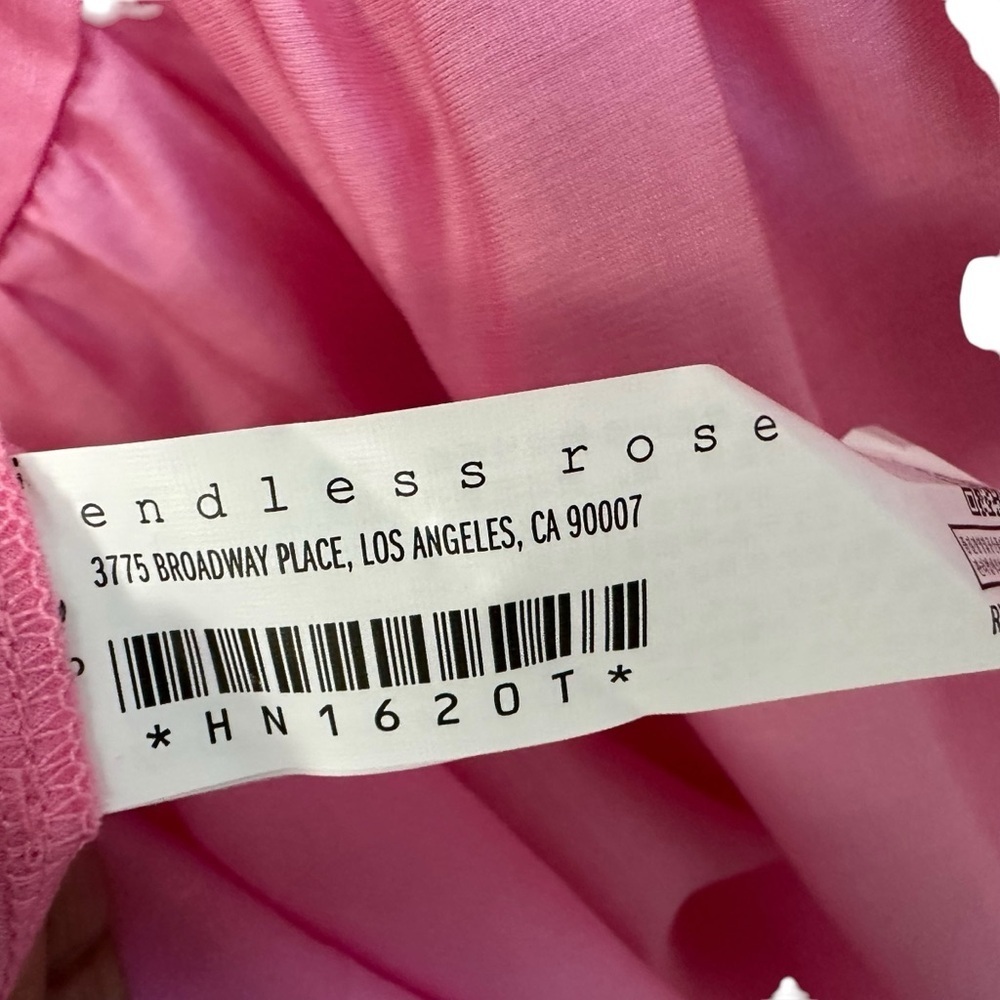 Endless Rose Womens Bow Accent Sleeveless Top Sz Medium Pink Lined Zip Closure - Picture 9 of 11